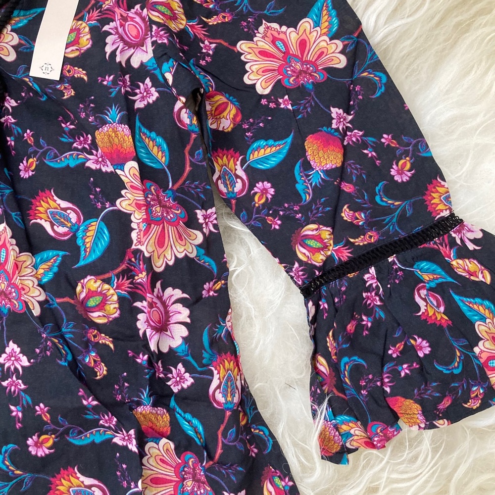 Nanette Lepore Black Floral Tatum Tunic - Picture 10 of 16